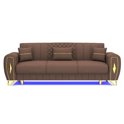 3 Seater Brown