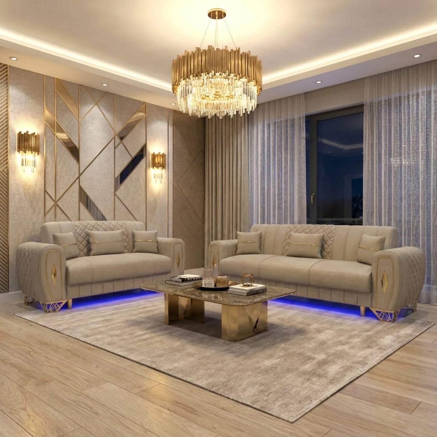 3+2 Seater Cream