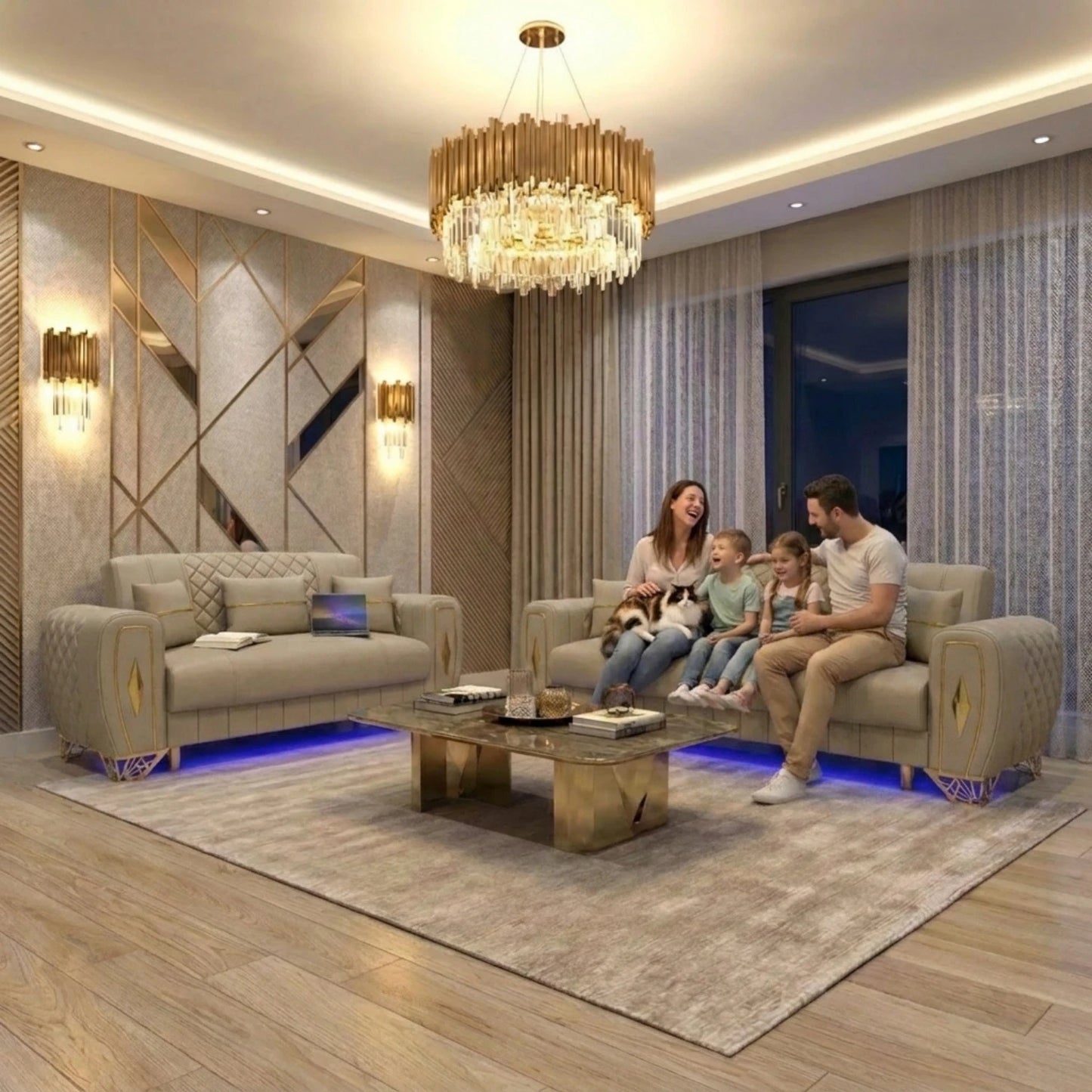 3+2 Seater Cream
