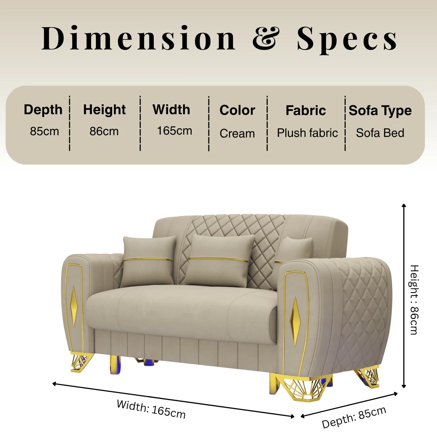 2 Seater Cream