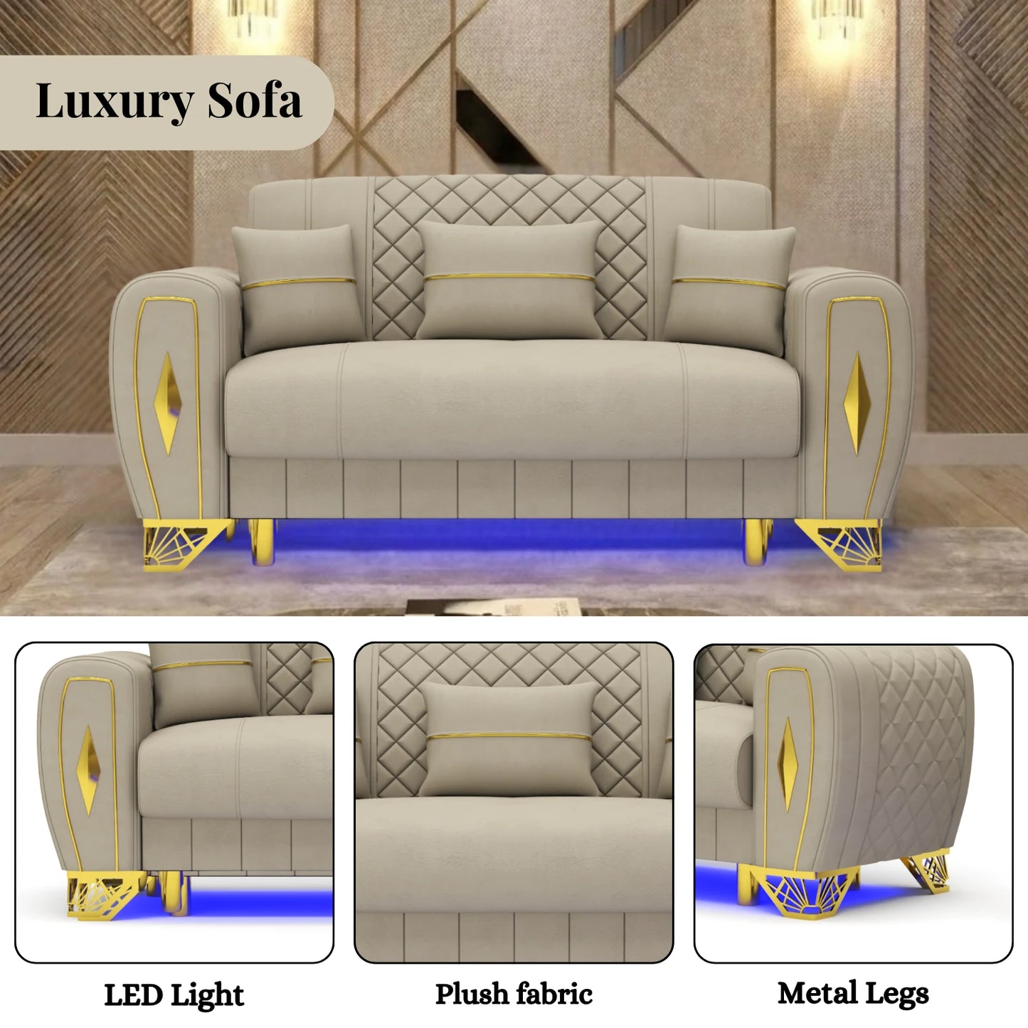 2 Seater Cream