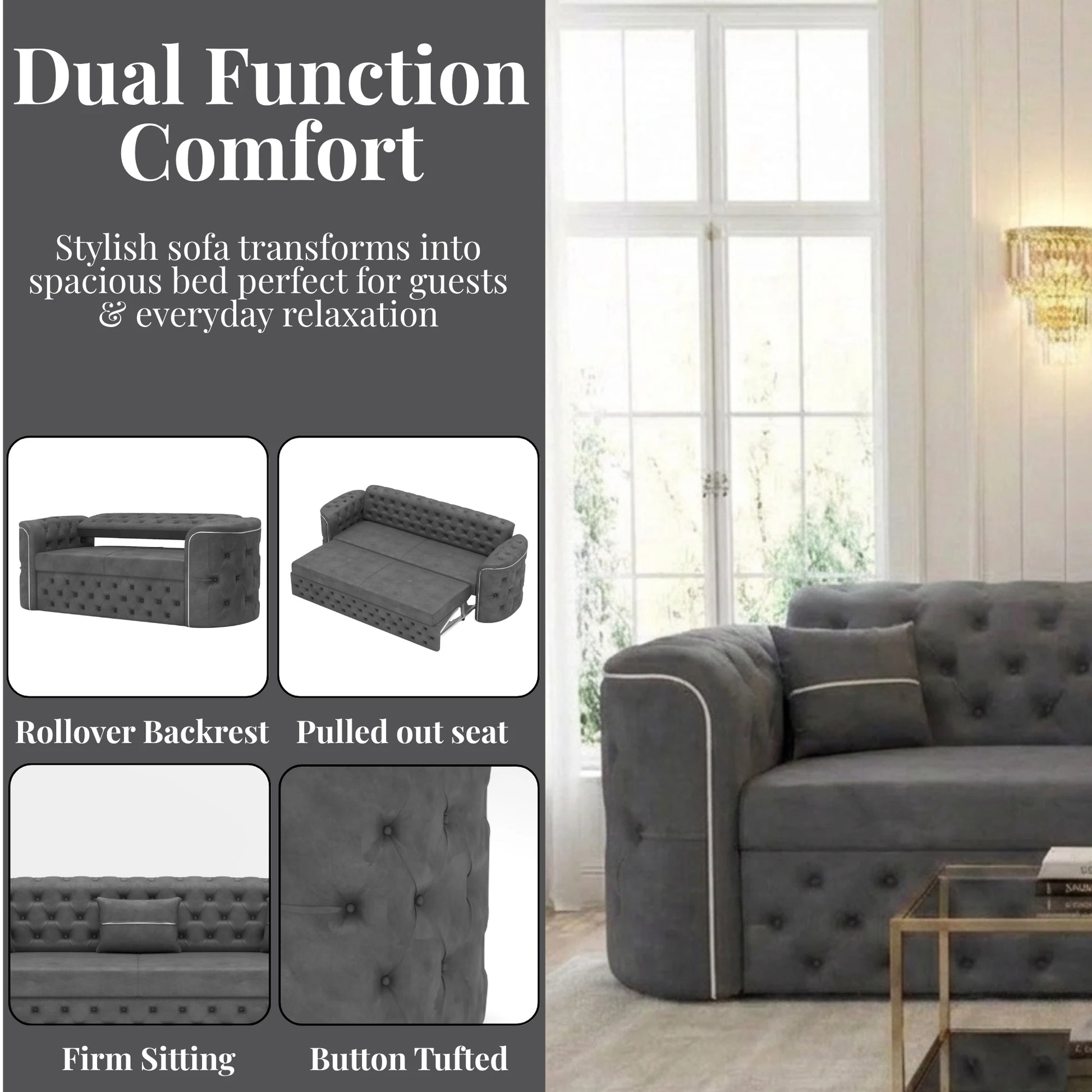 3 Seater Grey