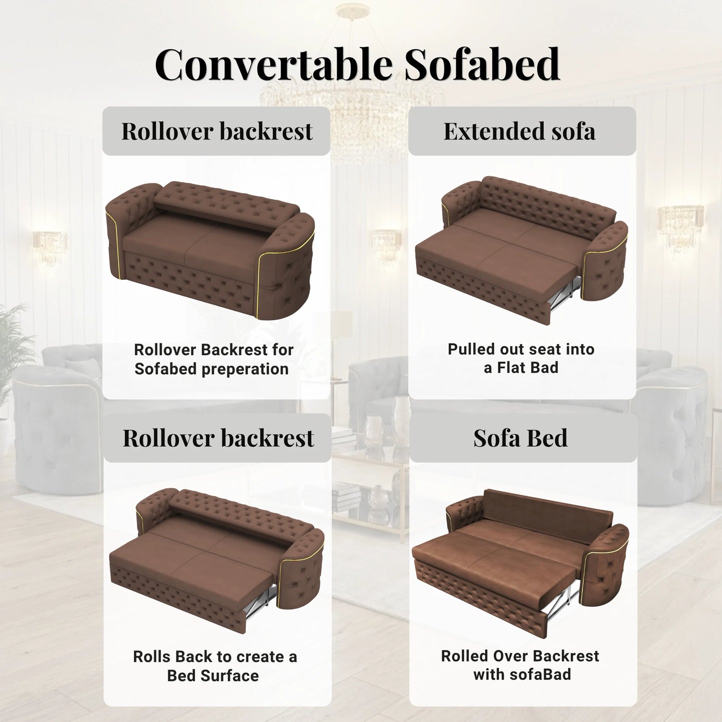 3+2 Seater Brown