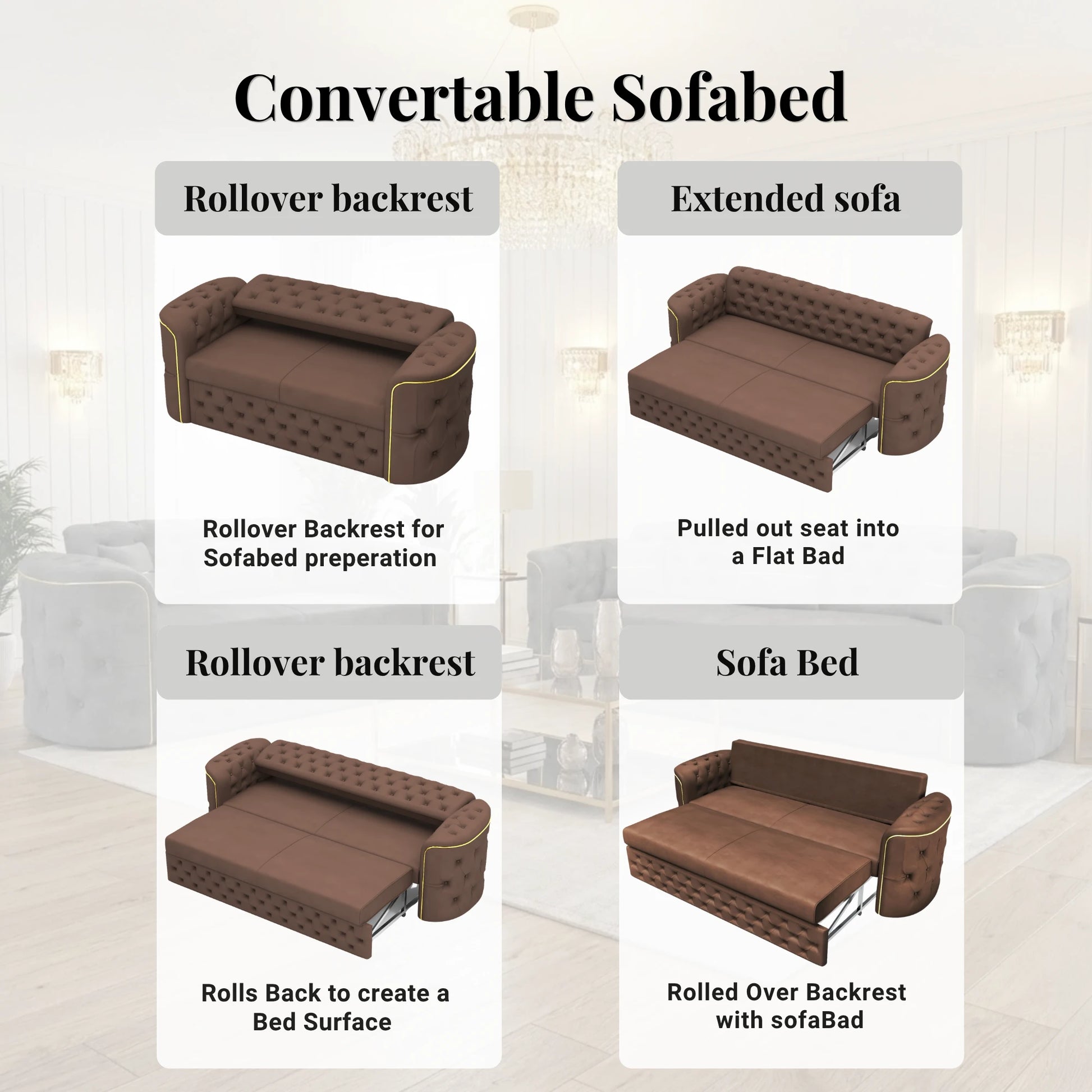 3+2 Seater Brown