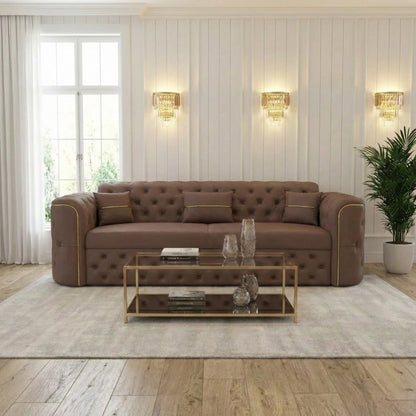 3 Seater Brown
