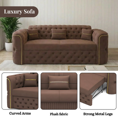 3 Seater Brown