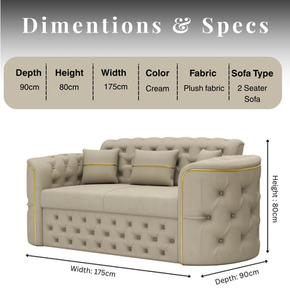 2 Seater Cream