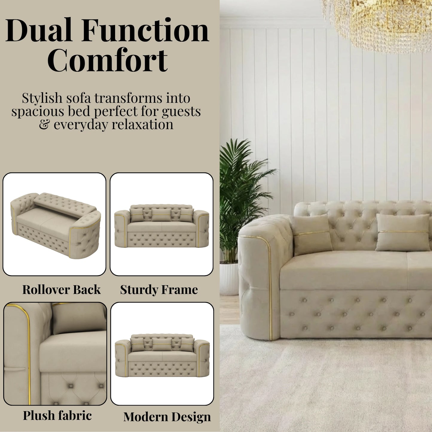 2 Seater Cream
