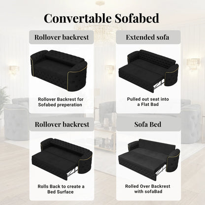 3+2 Seater Black