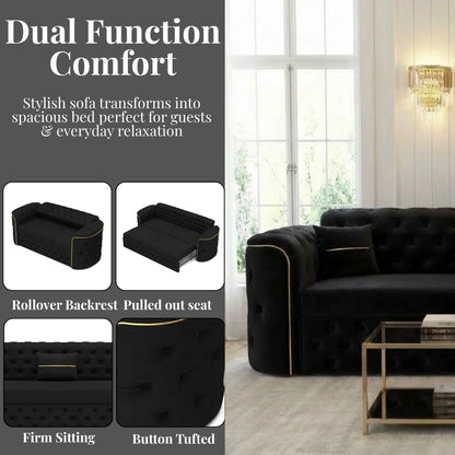 3+2 Seater Black