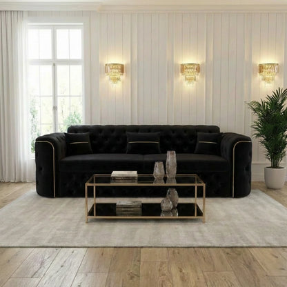 3 Seater Black