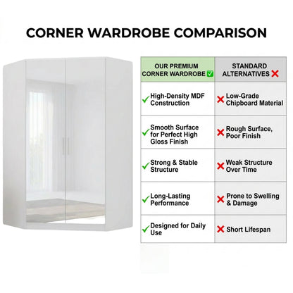 Verona Corner 2 Door Wardrobe
