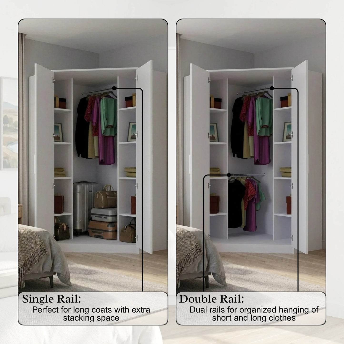 Verona Corner 2 Door Wardrobe
