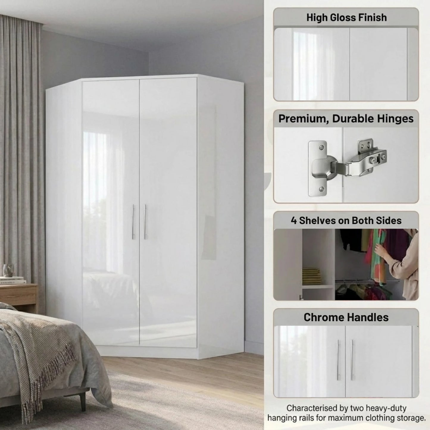 Verona Corner 2 Door Wardrobe