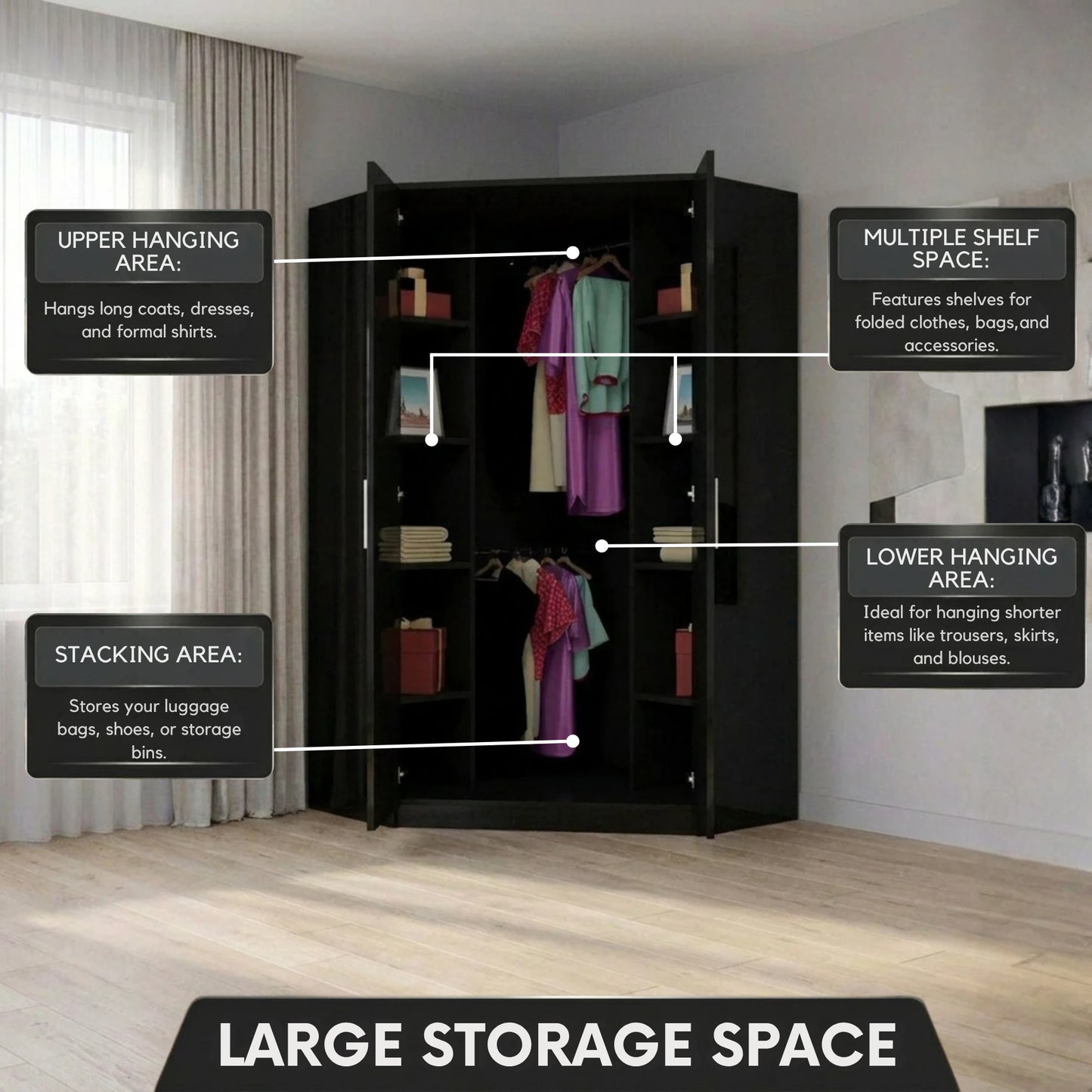 Verona Corner 2 Door Wardrobe