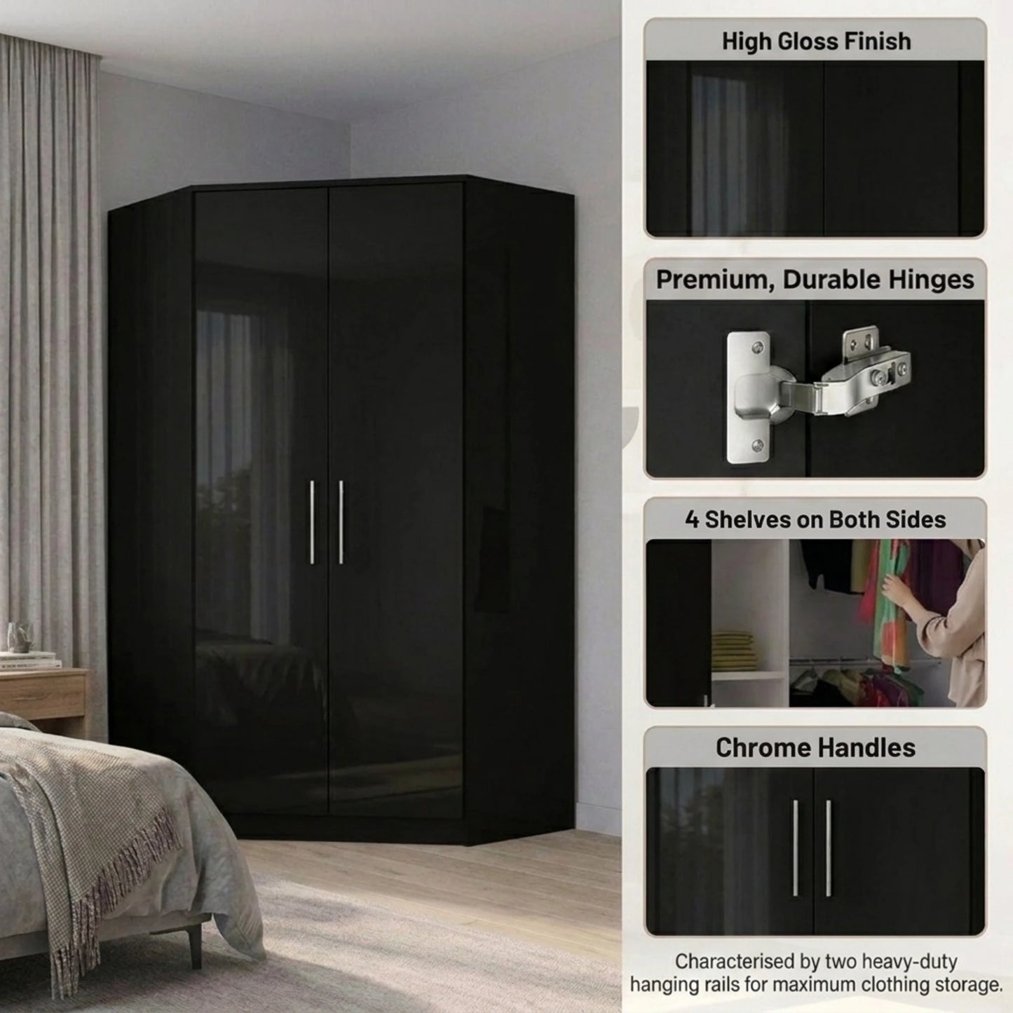 Verona Corner 2 Door Wardrobe